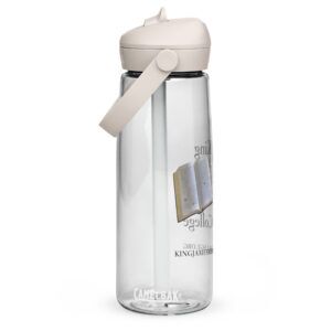 Flip straw water bottle