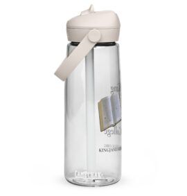 Flip straw water bottle